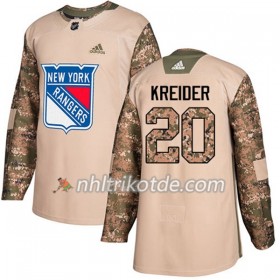 New York Rangers Trikot Chris Kreider 20 Adidas 2017-2018 Camo Veterans Day Practice Authentic - Herren